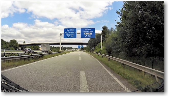 ausfahrt luebeck im verlauf der A1