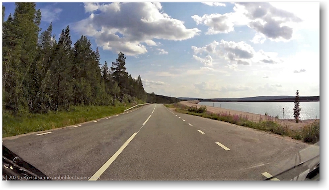 strasse E45 entlang des stora luleaelven