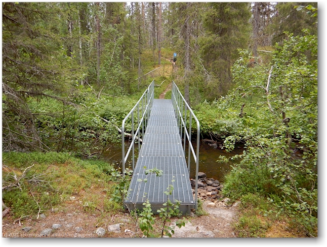 bruecke ueber den tuoljebaecken im muddus nationalpark