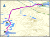 geplante route baeverholmen - bivak nahe des tiegnalis