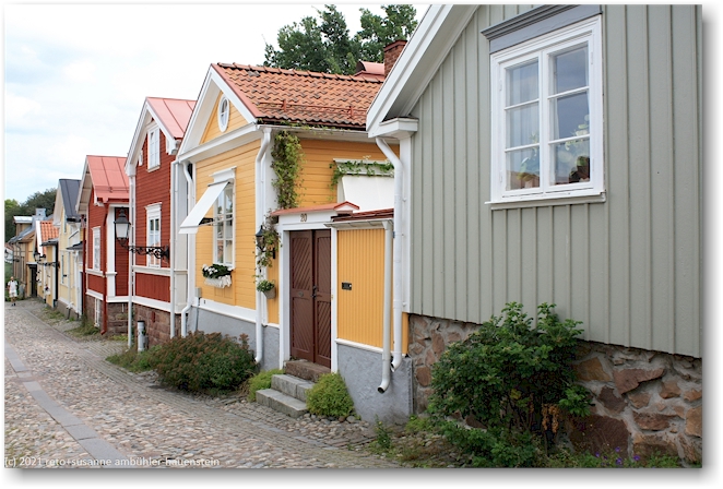 traditionelle haeuser in gamla gefle