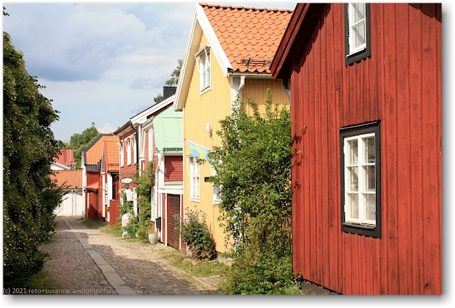 traditionelle haeuser in gamla gefle