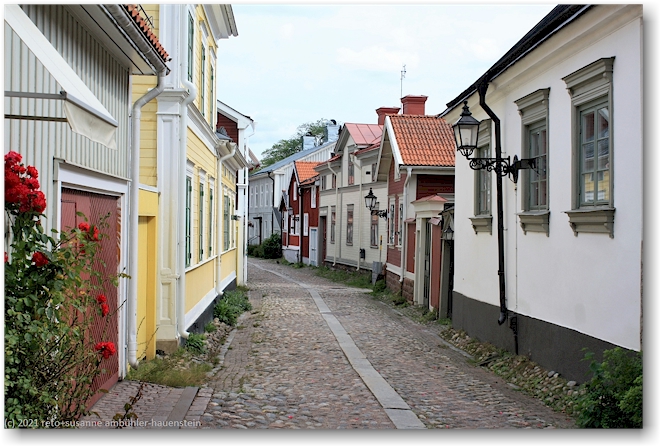 traditionelle haeuser in gamla gefle