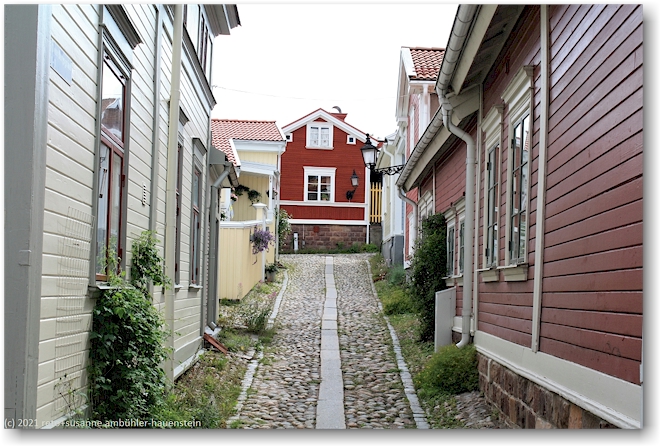 traditionelle haeuser in gamla gefle