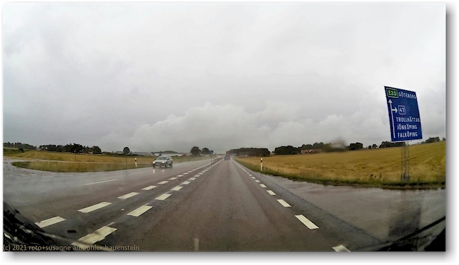 regen auf der E20