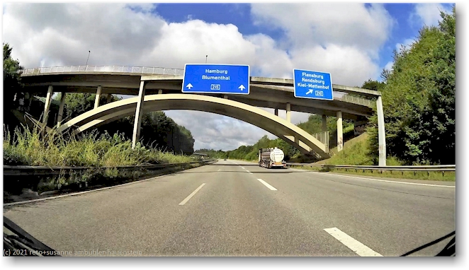 sonne auf der A215