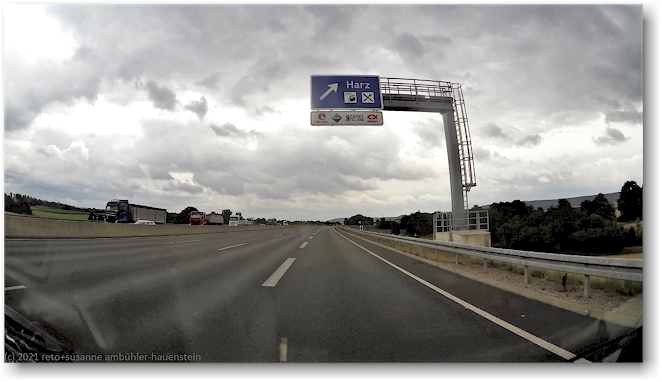 ausfahrt rasthof harz west im verlauf der A7