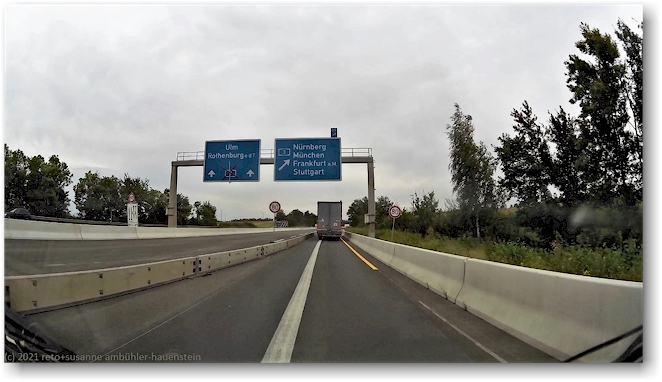 ausfahrt von der A7 zur A3