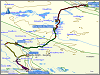 geplante route baeverholmen - tiegnali - raevfallet - ammarnaes