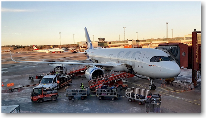 airbus 321 der SAS auf dem flugplatz arlanda