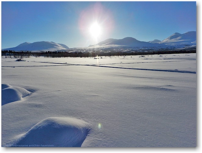 winterlandschaft entlang des kungsleden