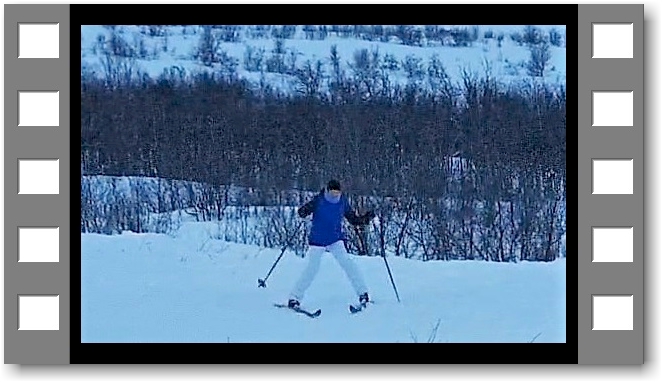talfahrt mit waldskis vom njulla bei abisko