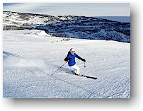 susanne auf der skipiste in bjoekliden