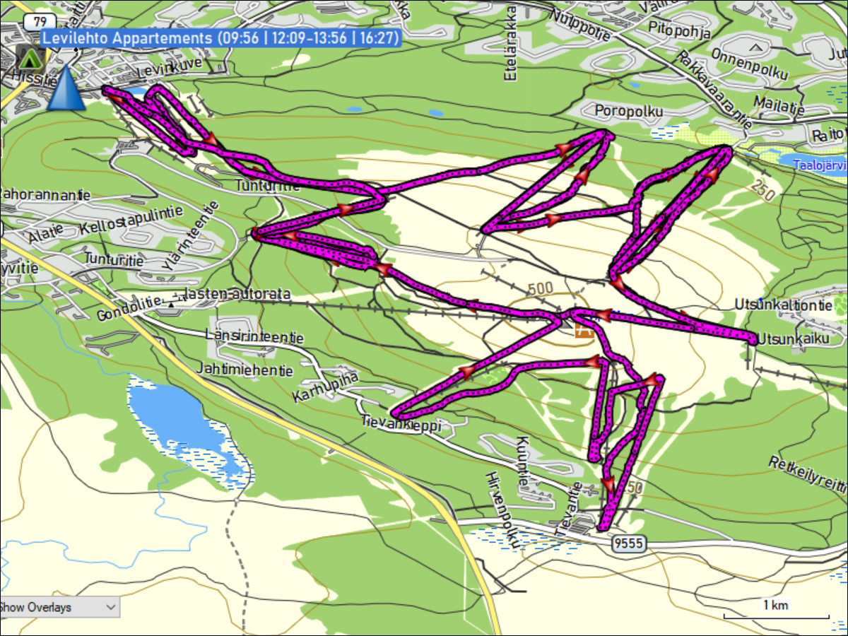wegstrecke skifahren in levi
