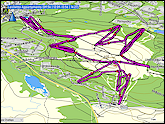 karte und hoehenprofil des skifahrens in levi