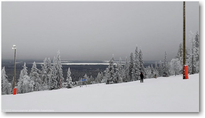 ausblick von der skipiste am yllaes