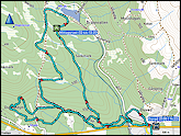 karte und hoehenprofil der langlauf-tour bei duved
