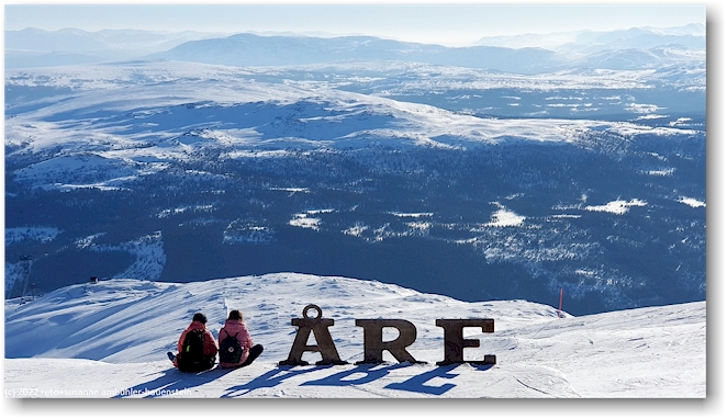 schriftzug im skigebiet von are