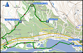 karte und hoehenprofil der wanderung vom restaurant rautjoxa bei roedkullen zum bahnhof von are sowie karte der fahrt  mit dem nachtzug von are zum flughafen arlanda bei stockholm