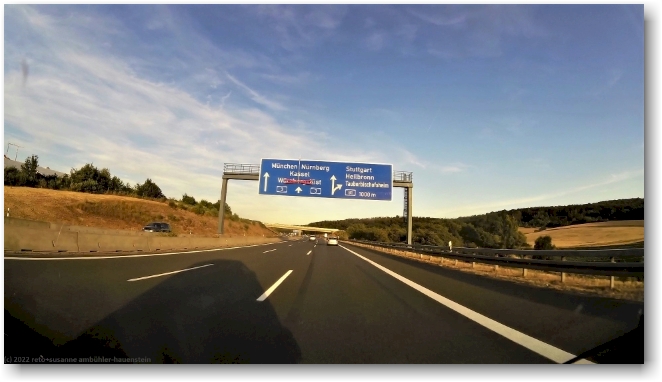 unterwegs auf der A3 bei wuerzburg