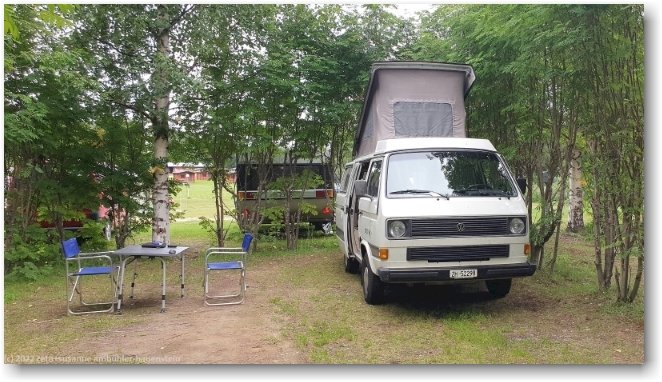 unser jogi auf dem campingplatz nilimella bei sodankylae