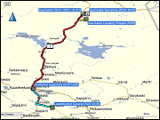 karte und hoehenprofil der fahrt von kiilopaeae nach luosto