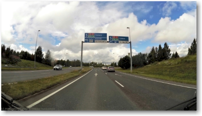 autobahnende am oestlichen stadtrand von tornio