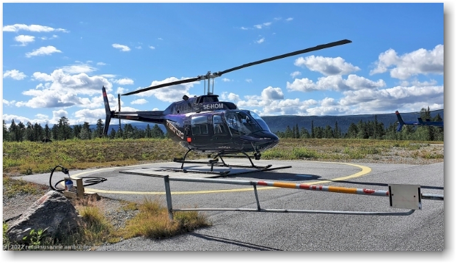 Bell 206B Jet Ranger III von fiskflyg auf der helibas bei kvikkjokk