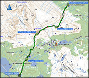 karte und hoehenprofil der wanderung von der tsielekjakkstugan zum kistojauratj
