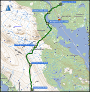 karte und hoehenprofil der wanderung vom kistojauratj zum tuolpaklako