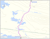 geplante route tuolpaklako - vuonatjviken
