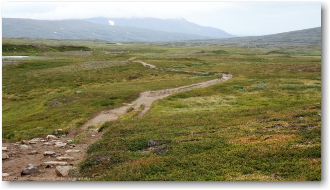 wanderweg zwischen dem vaestra und dem oestra endalshoejden
