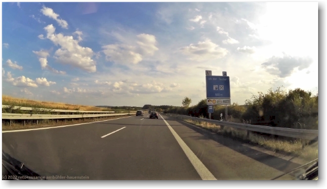 ausfahrt zur raststaette ob der tauber an der A81