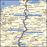 karte und hoehenprofil der fahrt von kiel nach daheim