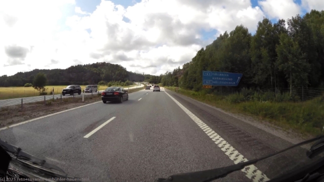 ausfahrt hamburgsund im verlauf der E6