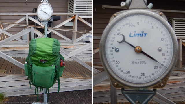 retos rucksack wiegt 18 kg