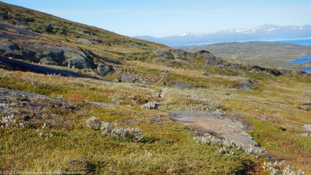 wanderweg ueber die nordwestliche flanke des padjelanta