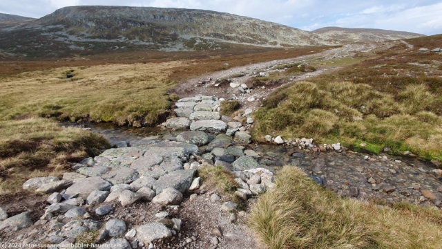 einer der zahlreichen baeche, welche den wanderweg am fuss des salsfjellet kreuzen