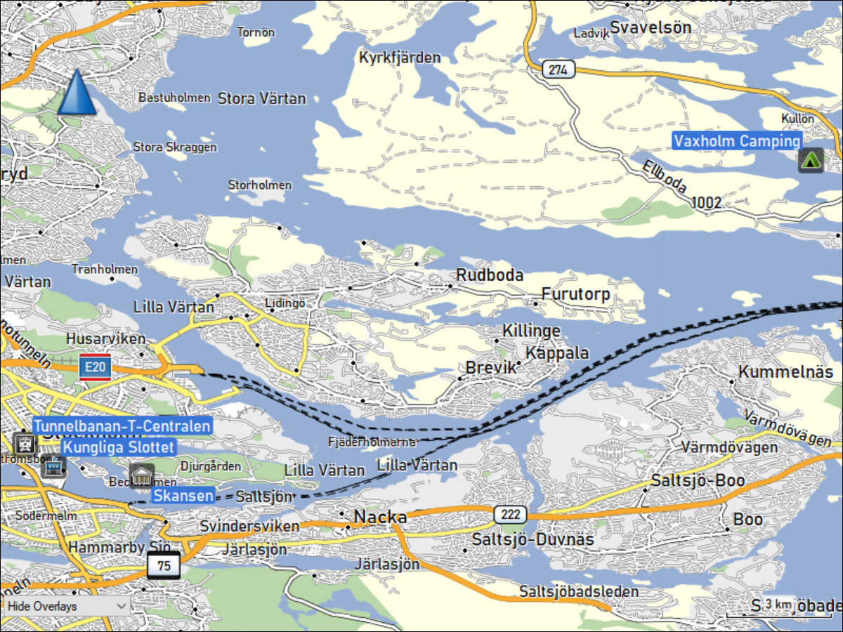 wegpunkte in vaxholm und stockholm