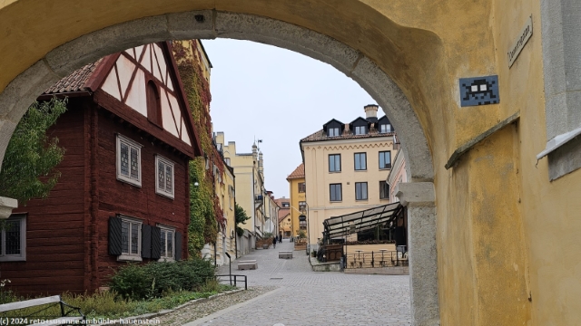 donnersport im verlauf der donnersgatan in der altstadt von visby