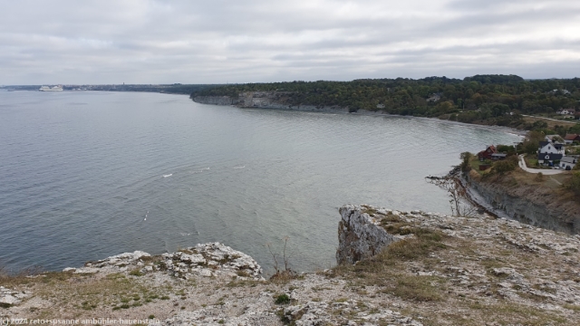 steilkueste hoegklint auf der westseite von gotland