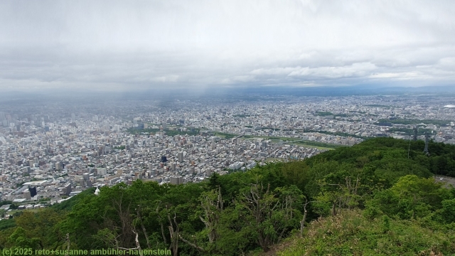 aussicht vom mount moiwa auf sapporo