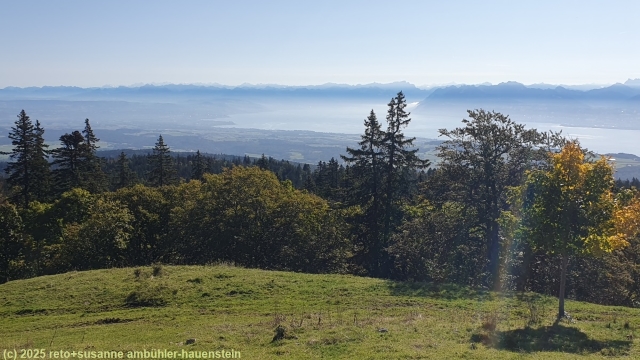 blick von der cret de la neuve auf den oestlichen genfersee
